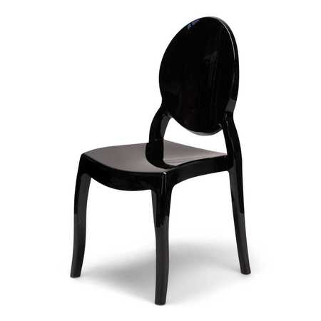 ATLAS COMMERCIAL PRODUCTS Sofia Stacking Chair with UV Protection, Black SC4BLK